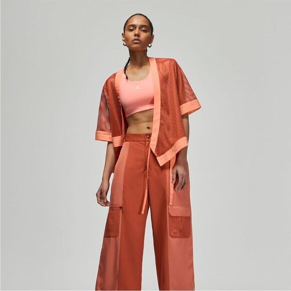 Nike Air Jordan Engineer 23 Lifestyle Mesh Orange Top Women’s Sz XS (DO4… - Picture 4 of 15